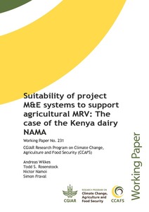 Suitability of project M&E systems to support agricultural MRV: the case of the Kenya dairy NAMA